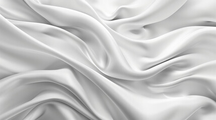 Obraz premium White Elegant Smooth Drape with Flowing Graphic Wave Background