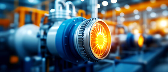 Fototapeta premium Innovative biomass energy solutions industrial facility technology showcase modern environment close-up view renewable energy concept