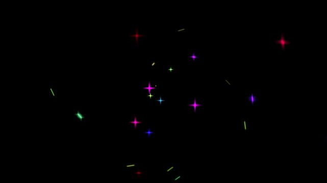 Rainbow twirl stars