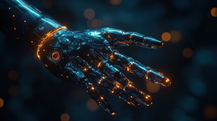 Futuristic robotic hand design.
