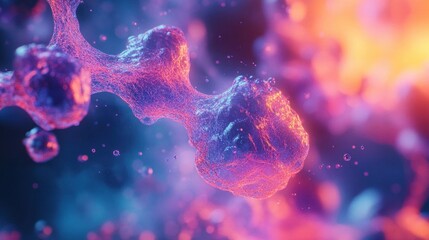 Abstract biofluids swirling in vibrant colors.