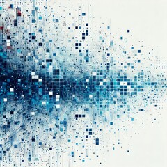 The image is an abstract design featuring a predominantly white background.
