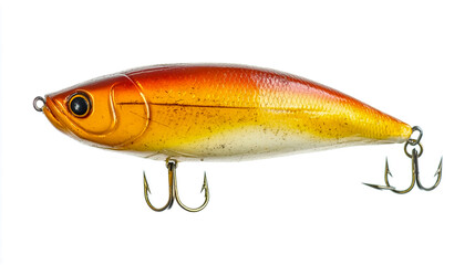 close up Fake bait for fishing isolated on white background.