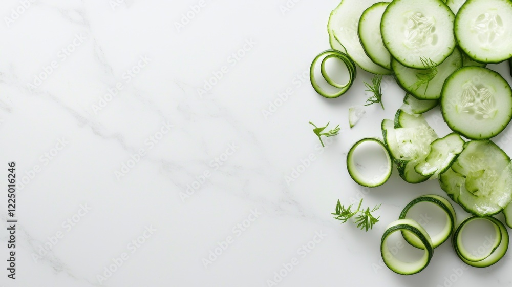 Poster a white background with a bunch of cucumbers on it