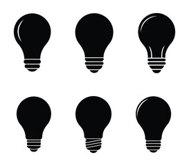 Light bulb icon set, Idea icon symbol, Innovative idea modern stylish icon with light bulb. Vector illustration