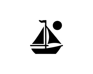 ship logo design template. vector illustration.