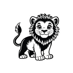 a cute lion vector illustration