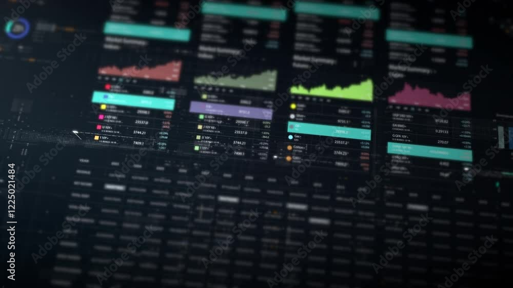 Poster dynamic data visuals for business info graphics, animated charts, and data-driven insights for a bus