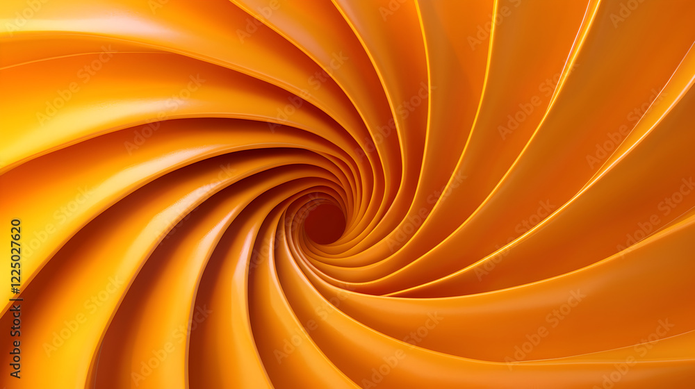 Poster a swirling pattern in vibrant orange hues, creating a dynamic and energetic visual effect.