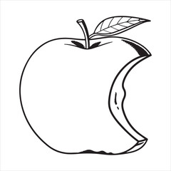 SET OF VECTOR VARIOUS APPLE SILHOUETTES