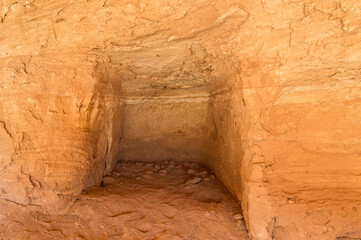 Madain Saleh, a UNESCO-approved historical site, is located in Al Ula, Saudi Arabia.