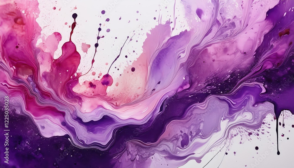 Poster expressionistic abstract artwork paint splashes and marbled textures in a vibrant swirl of colorful 