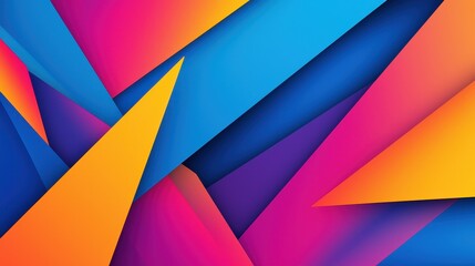 Fototapeta premium Vibrant Abstract Background with Geometric Shapes and Colors