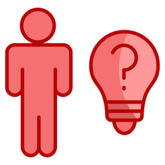 Thinking  Icon Element For Design