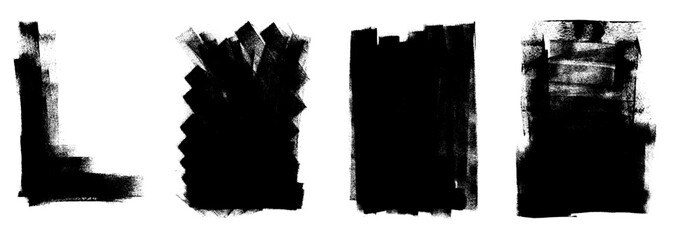 Grunge Roller Brush Paint Background Overlay Set