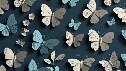 seamless pattern with butterflies