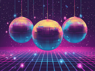Retro Disco Ball Night