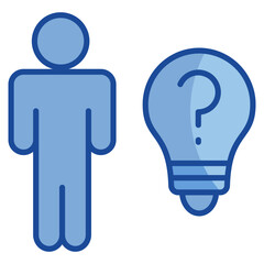 Thinking  Icon Element For Design