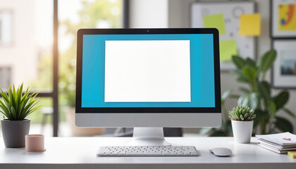 Fototapeta premium A4 Paper Mockup In Office Setting