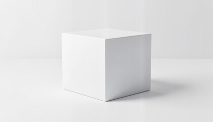 Cube Packaging Mockup in minimalist style against a white background