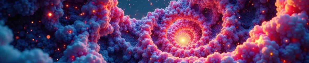 Abstract fractal geometry shifts, revealing hidden dimensions, digital art, transition