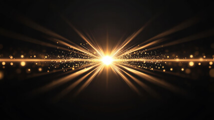 Radiant light burst shining through darkness, creating a mesmerizing visual effect.