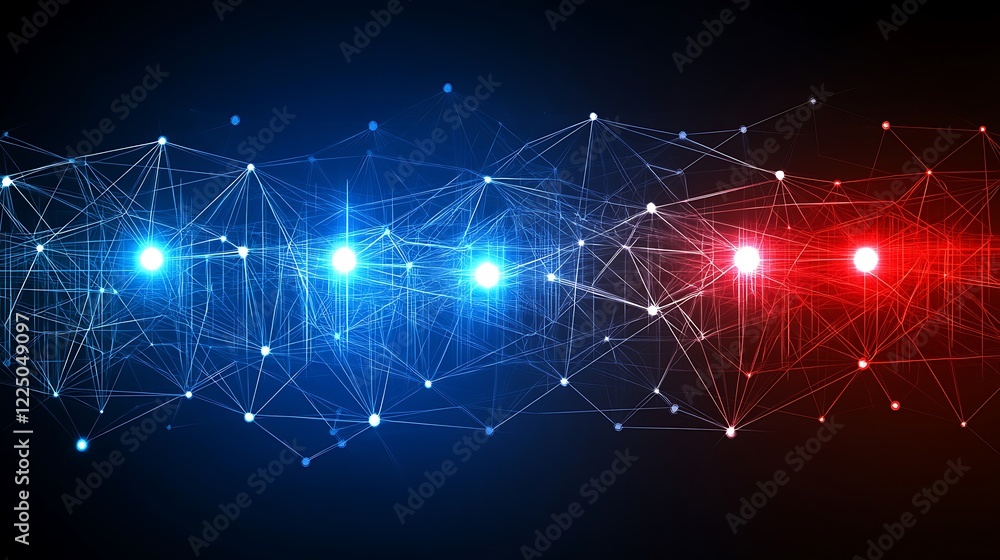 Aufkleber abstract network connection digital technology design
