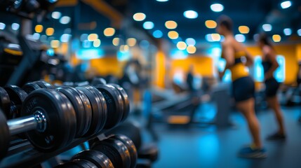  bright morning at the gym, filled with the hum of determination, individuals of all fitness levels lifting weights, running on treadmills, and stretching, their faces showing  focus 