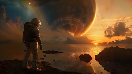 Space Universe Astronaut Galaxy Planet Exploration 