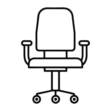 recommend clip art: Minimalist Ergonomic Line Art Chair Illustration.