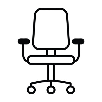 black office chair icon clip art preview