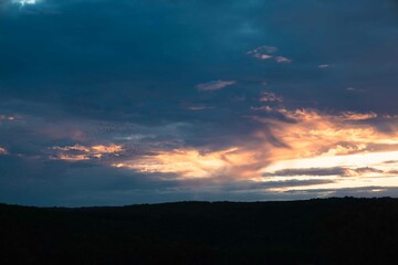 sunset in the mountains
