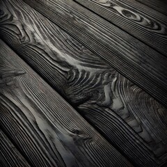 Fototapeta premium Close-up view of a dark, seemingly aged wooden surface 
