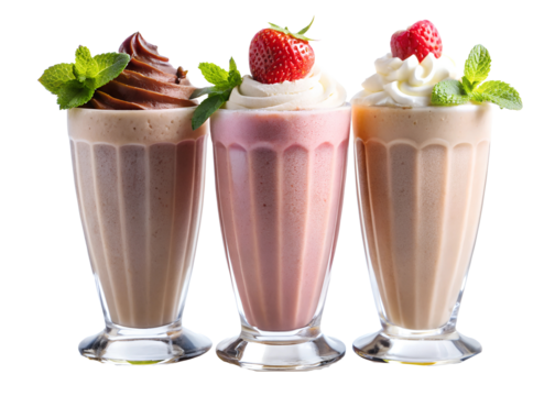 strawberry smoothie with strawberry clipart image on transparent background