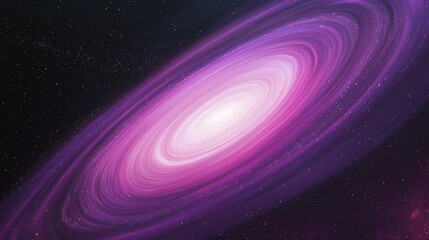 A mesmerizing spiral galaxy with vibrant pink and purple hues radiating against the vast backdrop of a starry night sky