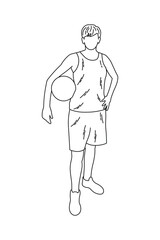 Young female basketball player poses confidently with a ball during practice