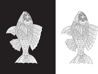 Fish Coloring page for adult