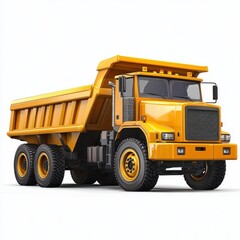 Dump Truck isolated on white background. Dump Truck icon. Heavy Machinery isolated on white. Construction Vehicle. Dump Truck Design Element. Dump Truck Isolated for Designers. Dump Truck isolated.	
