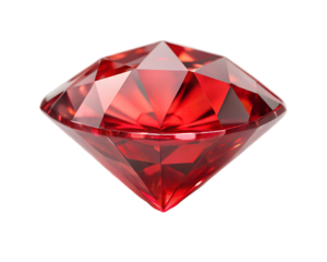 red diamond clipart image on transparent background