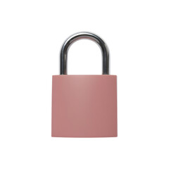 Fototapeta premium Iron lock isolated on transparent background. Lock png