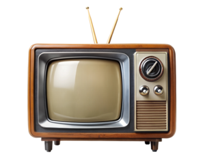 retro tv clipart image on transparent background