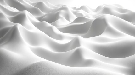 Obraz premium White Textured Waves Abstract Background