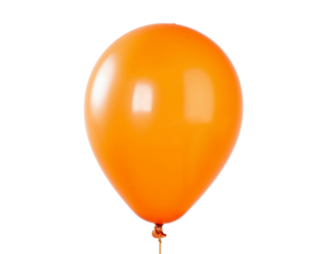 orange balloon isolated on white