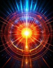 Obraz premium core pulsating with vibrant, futuristic energy.- 
