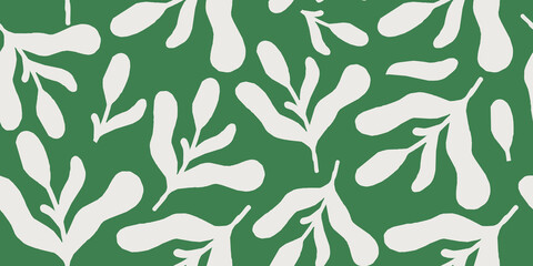 Floral print. Seamless pattern. Hand drawn style. Collage contemporary print. Fashionable template for design
