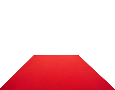 red carpet isolated on white