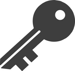 Classic Metal Key Symbol for Locking Doors
