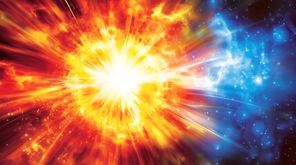 Fiery Cosmic Explosion Bright Nebulae Radiate Light