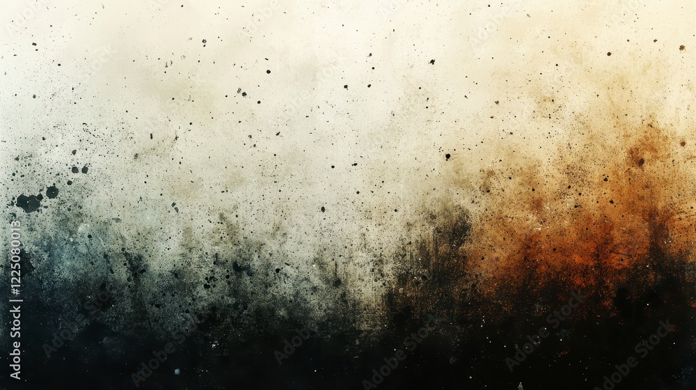 Poster abstract background texture with a gradient of dark and light colors, featuring small particles disp