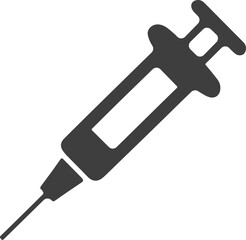 Vector Black and White Syringe Shadow